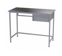 Стол медицинский инструментальный из нержавеющей стали Э-1180/590/1-ЯП с одним подвесным ящиком