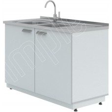 Мойка лабораторная ЛК-1200 СМС (2 раковины, 1 смеситель)